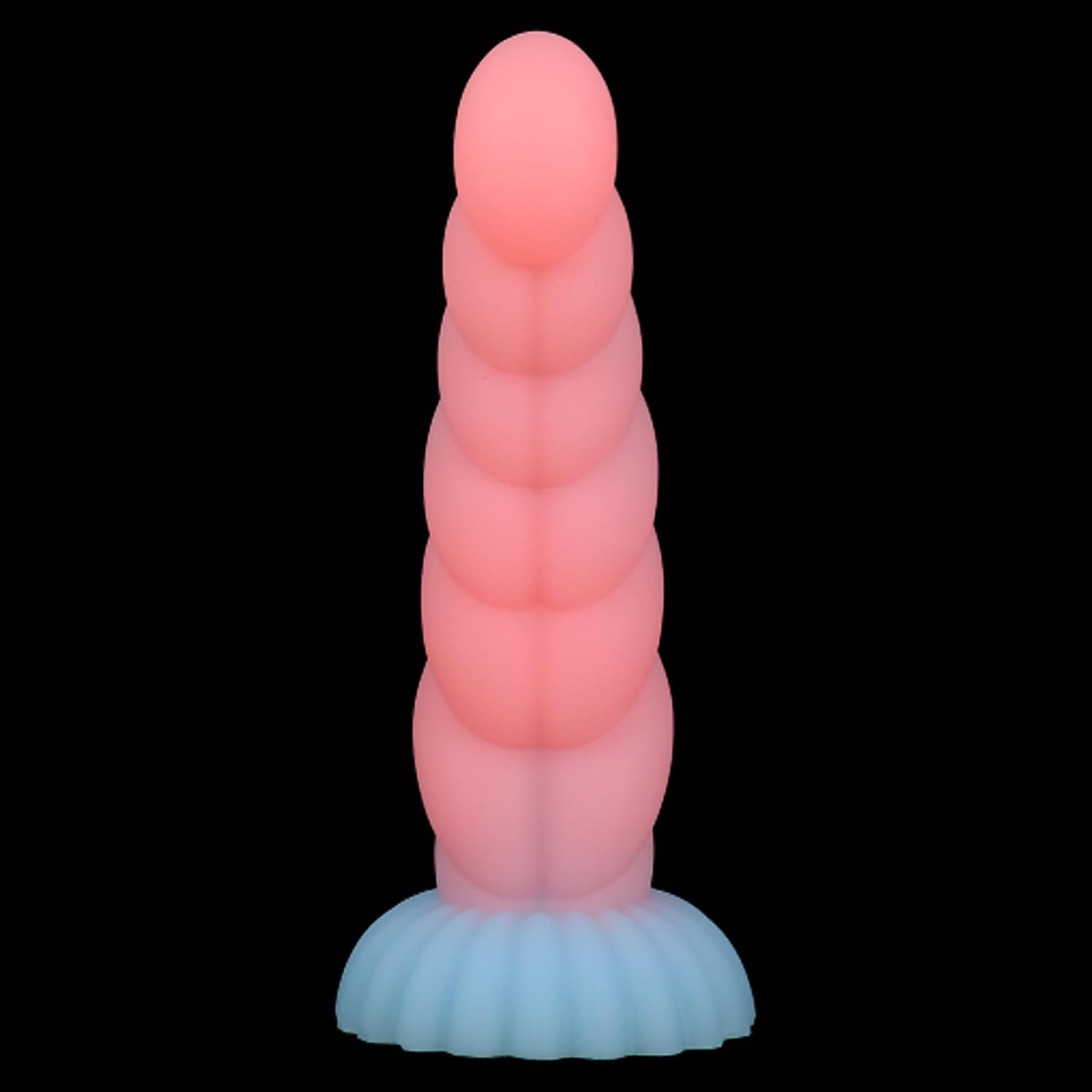 Silicone Luminous Dildo Female G Spot Dildo with Suction Cup: Realistic Anal Dildo Butt Plug Adult Sex Toy, Glowing Dildo for Couples (L)