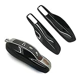 carmonmon Smart Protectors Keyless Remote Key Cases Shell Car Key Case Platic Cover Case Cover Side Blades for Porsche Cayenne Panamera(Black)