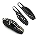 Price comparison product image carmonmon Smart Protectors Keyless Remote Key Cases Shell Car Key Case Platic Cover Case Cover Side Blades for Porsche Cayenne Panamera(Black)