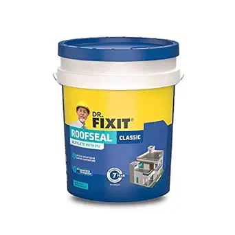 Dr. Fixit Roofseal Classic, 10 Litre, Waterproofing Solution for Homes, Terraces, Roofs