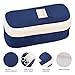 Dugio Big Pencil Case for Boys Organizer Pencil Bag with Zipper Pencil Pouch for School Teens Kids Aesthetic Large Pencil Pouch Blue
