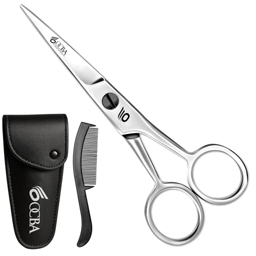 OCBA Bartschere professionelle Schnurrbartschere Ohren- und...