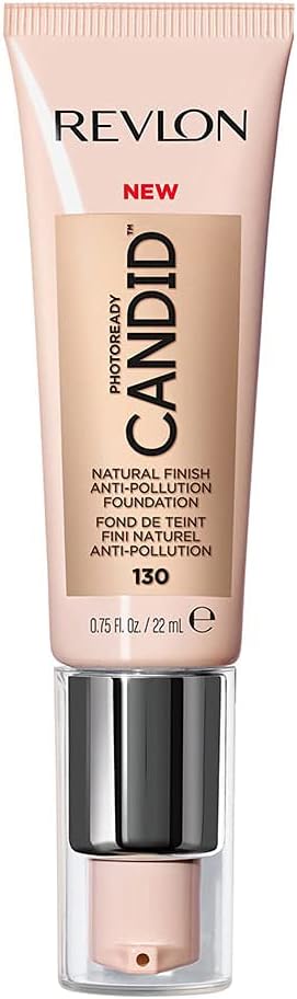 PhotoReady Candid Natural Finish Foundation with Anti Pollution Antioxidant Anti-Blue Light Ingredients, 130 Ivory, 22 ml