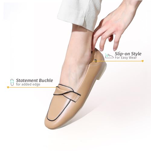 Image of YOHO Bliss Loafers for Women | Comfortable & Stylish Bellies | Fashion Moccasins with Footpharma Footbed | Slip-on for Casual & Formal Wear | 007