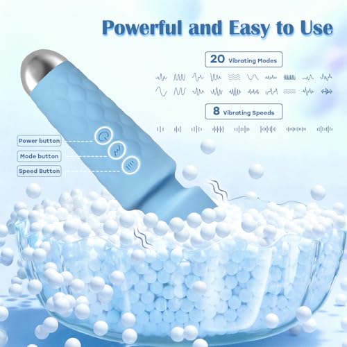 Image of LUMIO Body Back Relaxation Massager Multi-Modes for Muscle Relaxation, Blue | LUMIO Body Back Relaxation Massager - Mini - Travel - 8 Speeds 20 Modes for Body Muscle Relaxation, Blue