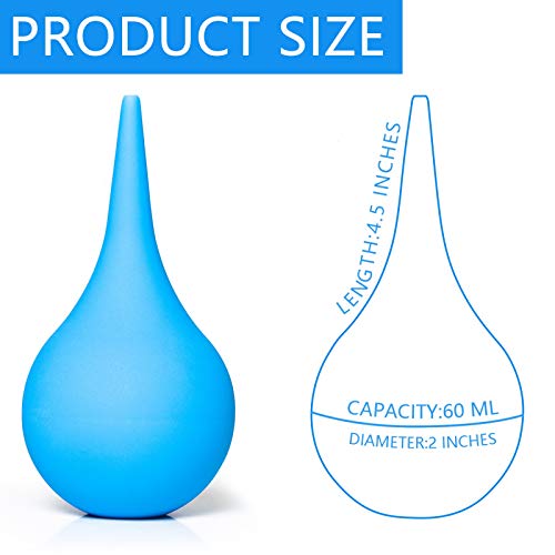 Timoo Ear Syringe 2 Ounce Hand Bulb Syringe Soft Rubber Ear Washing Squeeze Bulb for Kids Adults - Thumbnail 4