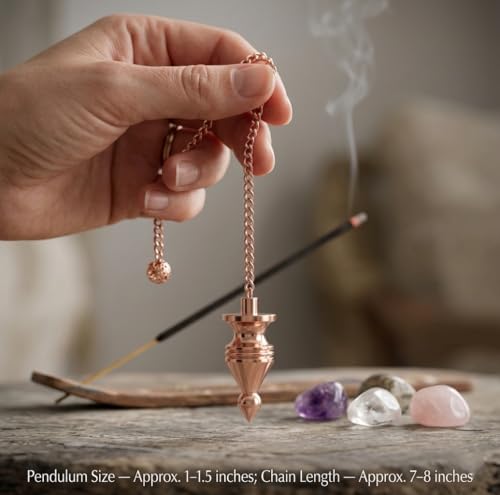 Image of Nozzle Design Copper Pendulum for Reiki Healing, Dowsing & Chakra Balancing - Balanced Meditation Tool for Divination & Energy Cleansing