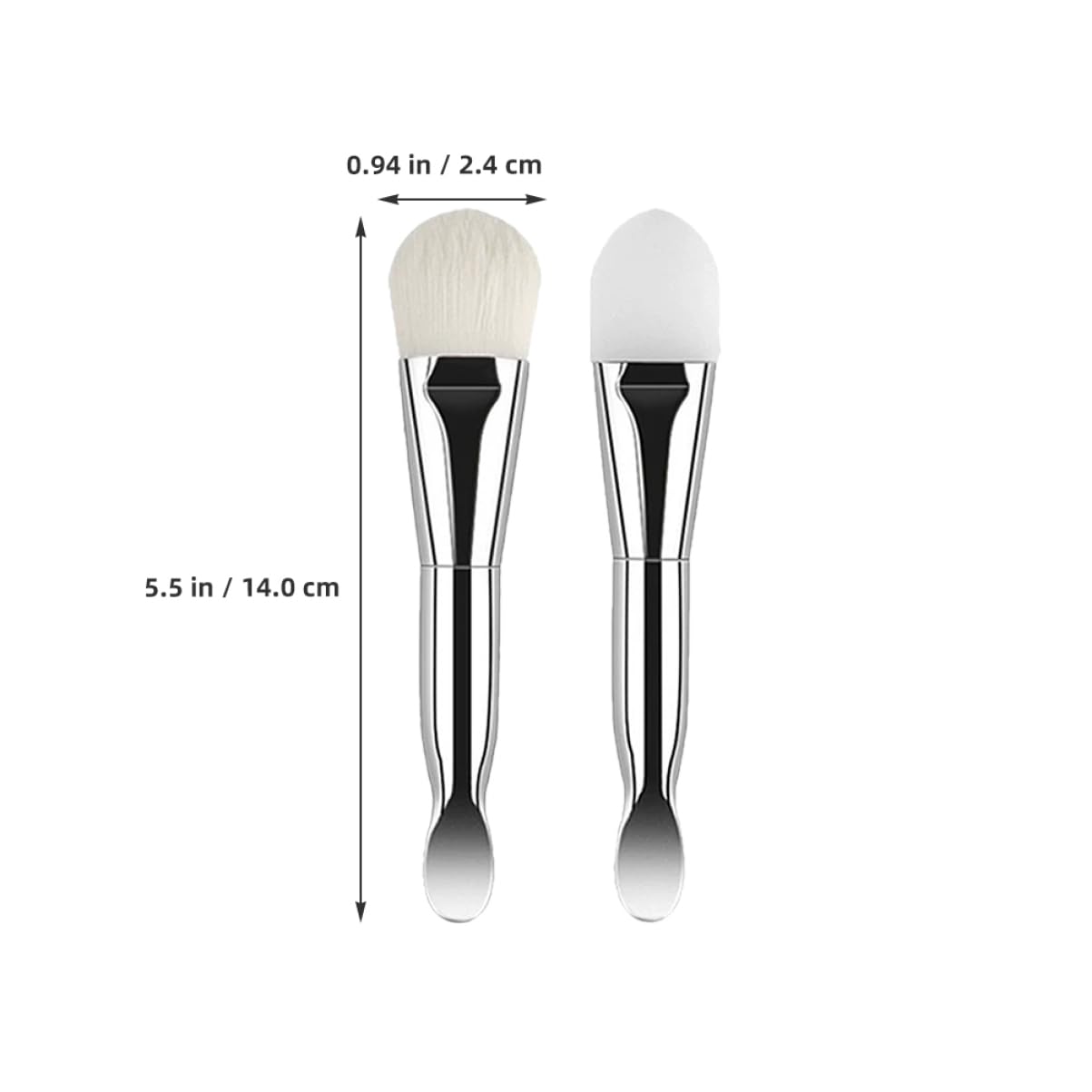 Mikinona Double-ended Beauty Tool Soft Bristle Silicone Mask Brush for Facial Cleansing Application