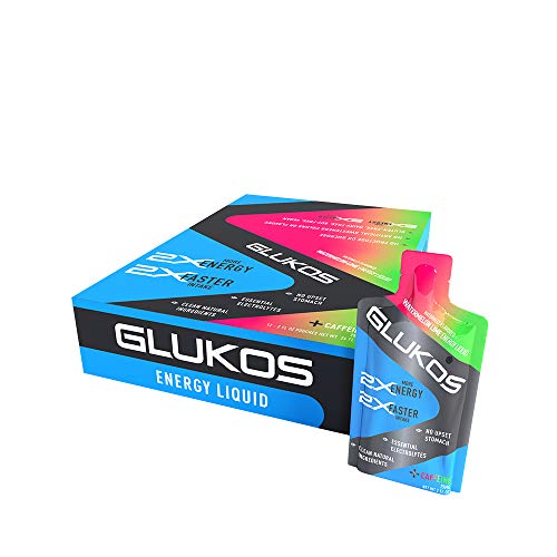 Image of Glukos Energy Gels For Runners 2oz Packets, Running Gels with Electrolytes, Tray of 12 Count