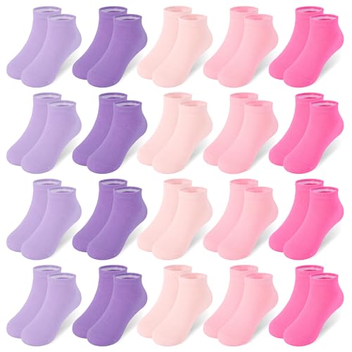 Image of 20 Pairs Boys Ankle Socks, Unisex Low Cut School Socks Ages 1-14