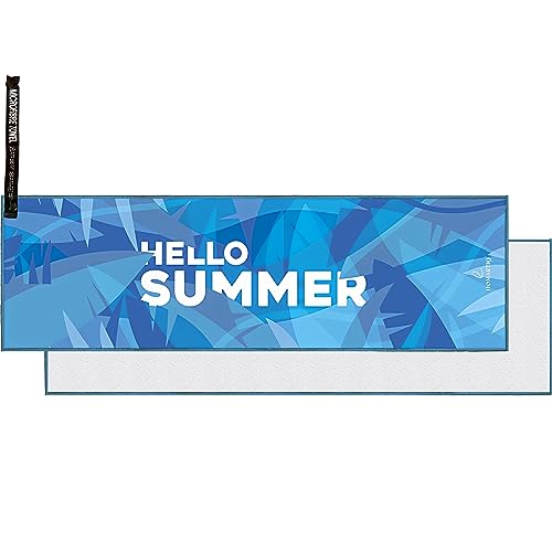 Premium Microfiber Sports Towel: Design for Gym, Fitness, Sports, Running, Outdoor, Yoga, Competitions-Lightweight, High Absorbency, Soft Skin-Friendly, Non-Fading, Breathable Fabric (BLUE HS)