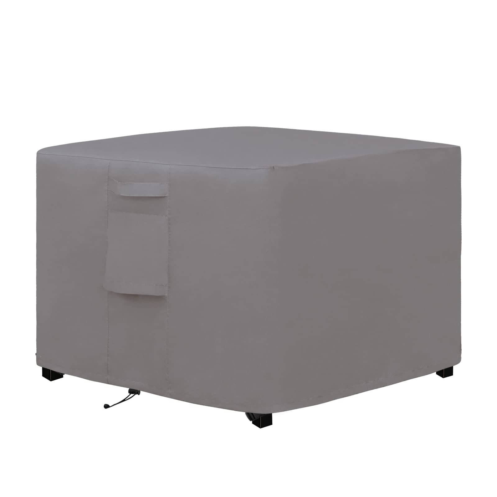 Easy-Going Outdoor Fire Pit Cover Square 32" Lx32 Wx24 H, Durable Outdoor Gas Firepit Cover, Waterproof and Weatherproof Cover for Fire Pit, Grey
