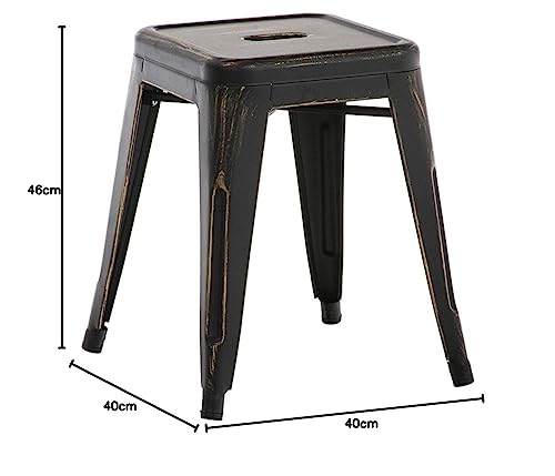Tabourets bas Armin gain de place robustes lot de 4 - 3