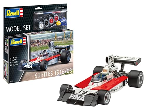 Conjunto de modelos Surtees TS16/03 miniaturas de competición retro para amantes del modelismo
