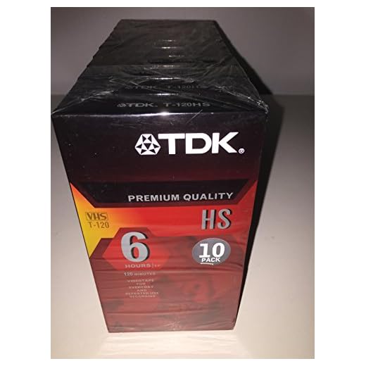 TDK T-120HS Premium Quality VHS Cassettes 10 pack