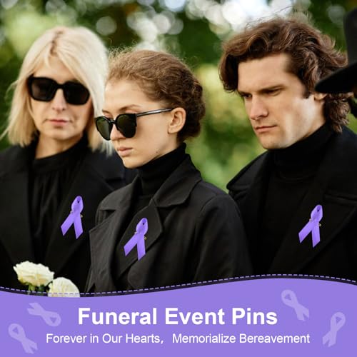 Image of Ribbon Awareness Satin Pins Cancer Awareness Ribbon Pin with Safety Pin