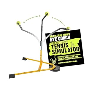 BILLIE JEAN KING’S Eye Coach Tennis Training Aid – Practice on a Moving Ball in Your Own Home, No Court Needed, No Ball Pickup – Junior, Pro, and Family Models, for Kids, Adults