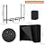 CADUKE 4ft Firewood Rack Outdoor with Cover Firewood Log Rack for Fireplace Firewood Storage Rack Heavy Duty Log Holder Indoor Fire Wood Rack Stand, Black