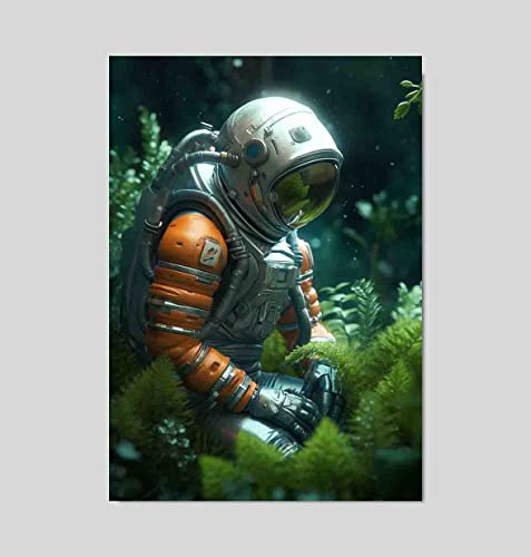 AVARDAN ART Astrounaut mit Pflanzen Weltraum Poster Drucke ungerahmt N10 (Astrounaut mit Selleriepflanze 2, 297 x 420 mm)