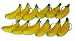 Novel Merk Yellow Banana 12-Piece Fruit Keychains for Kids Party Favors & School Carnival Prizes