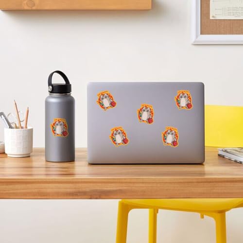 Image of 3Pcs Let It Burn Funny Cat Sticker Cute Cats Let It Burn Stickers Arson Cat Burning Bumper Sticker Angry Cats Fire Mental Health Sticker Decal for Laptop Bottle Phone Car Hard Hat Helmet 3 inch (B1)