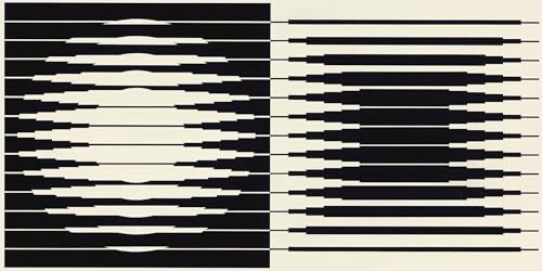 Affiche abstraite de Victor Vasarely Capella-G peinture moderne sur toile 50x100cm