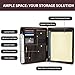 Geslun Genuine Leather Portfolio with Hidden Handle, Zippered Front Pocket, Business Padfolio for Men and Women, 8.5 x 11 Legal Pad Notebook Holder, Office Letter Notepad Folio, Dark Brown