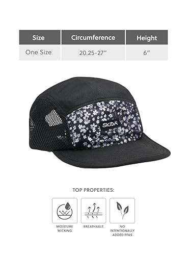 Image of Skida Lightweight Run Cap Moisture-Wicking Snug Fit Crushable Packable Ideal for Running Golf Tennis Pickleball