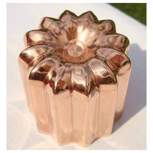 2.1 inch Copper Canele mold from Bordeaux a Set of four tinned molds