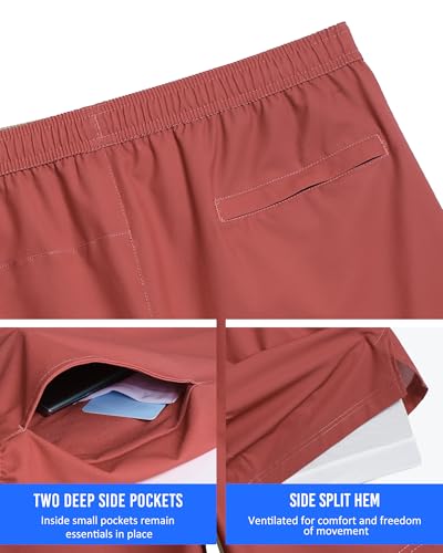 Image of maamgic Mens 5 inch Gym Running Shorts for Men 2 in 1 Quick Dry Workout Athletic Shorts