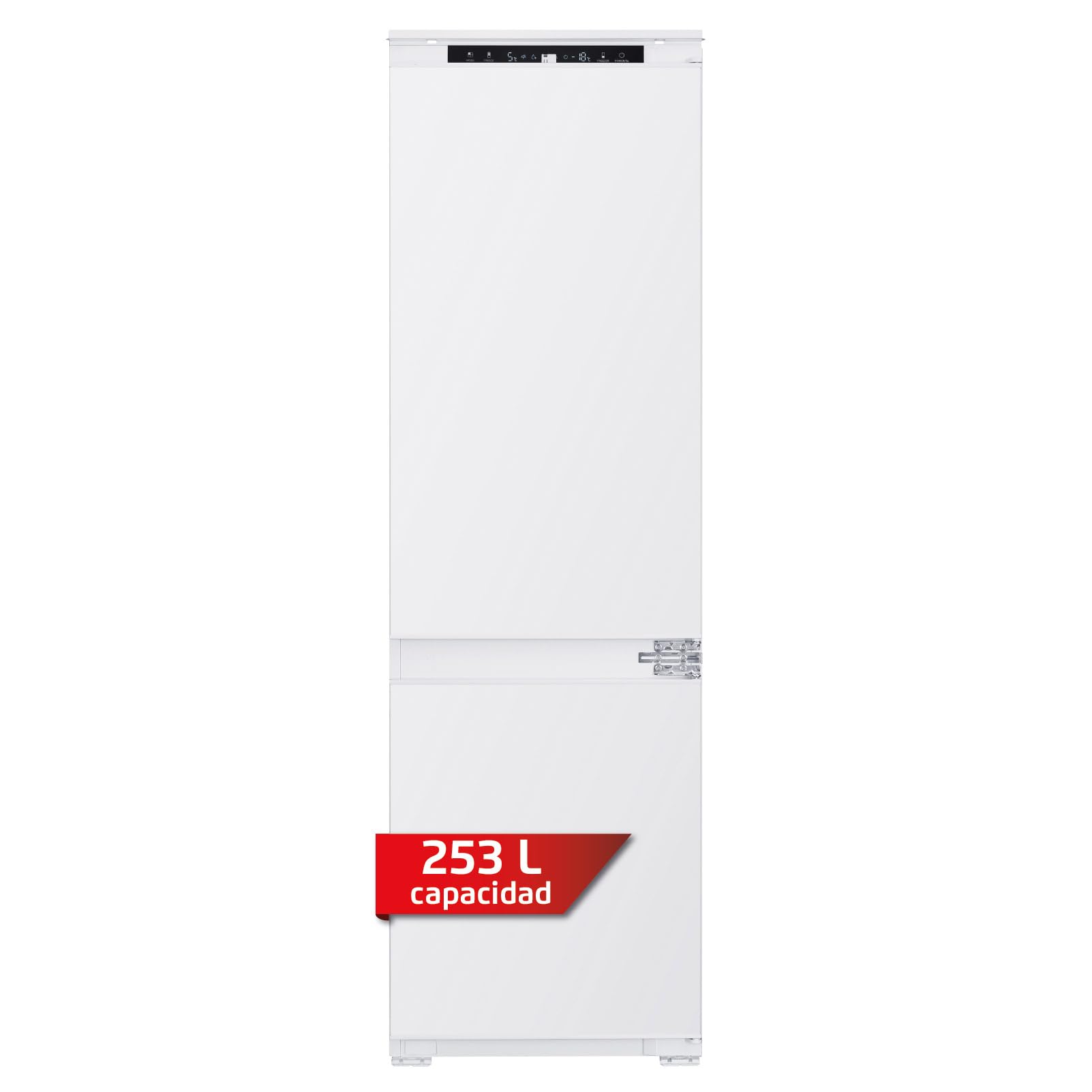 Corberó - Frigorífico Combi | CCH1756NFINT | 253 Litros | 179 cm | No Frost | Display Interior, Fresh Box | Cajón Crisper | Botellero de Madera | Modo Vacaciones | Blanco