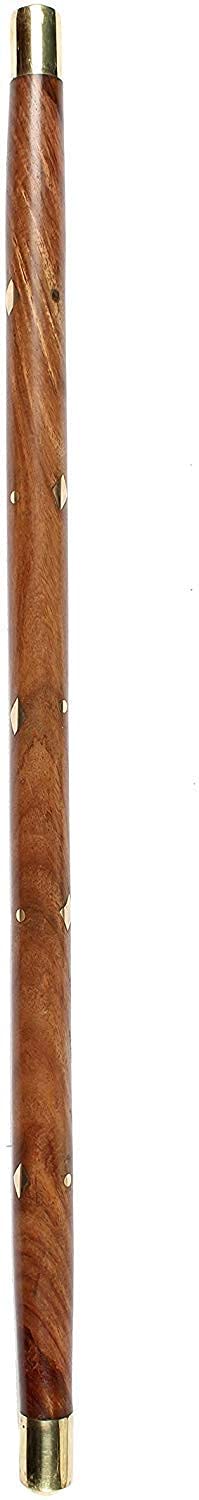 Nagina Wood Creation Value Wooden Hand Carved Sheesham Walking Rule Swagger Stick with Brass Work (Brown) 24 Inch (B09LMS8MV1) Amazon Price History, Amazon Price Tracker