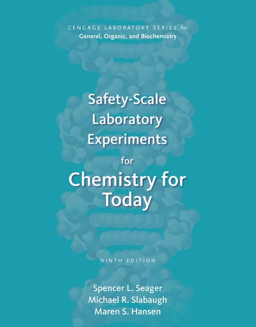 Safety-Scale Laboratory Experiments for Chemistry for Today (Cengage Laboratory Series for General, Organic, and Biochemistry)