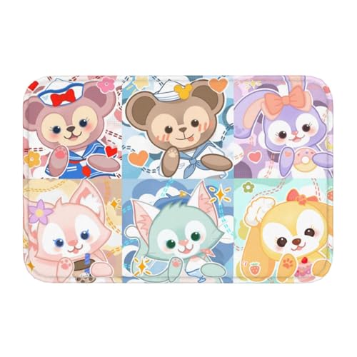 玄関マット ダッフィー 可愛い 屋外 室内 滑り止め 泥落とし 洗える ふわふわ おしゃれ 吸水 耐摩耗 防臭 40×60cm