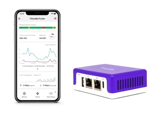 Image of Firewalla: Cyber Security Firewall for Home & Business, Protect Network from Malware and Hacking | Smart Parental Control | Block Ads | VPN Server and Client | No Monthly Fee (Purple SE)
