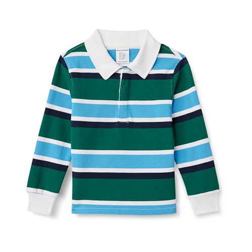 Image of Amazon Essentials Boys and Toddlers' Long Sleeve Rugby Polo Shirt