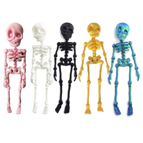Imán para nevera con forma de esqueleto posable, impreso en 3D, divertido esqueleto gótico, imanes de nevera con articulaciones móviles para nevera, taquilla