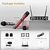 TONOR TW350 Wireless Microphones for Singing,UHF Handheld Dynamic Karaoke Mics& Receiver for Devices with XLR&6.35mm Audio Interfaz, 60 m for Karaoke, Wedding, DJ, Party, Church, TW350 Red&Grey #5