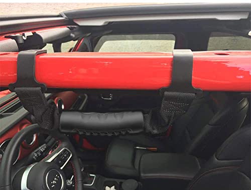 Xslxtl Roll Bar Grab Handles Grip, No Need To Fold Back Or Remove Top To Install Car Assist Device For Jeep 2018-2022 Wrangler Jl And Gladiator Jt #TOP2