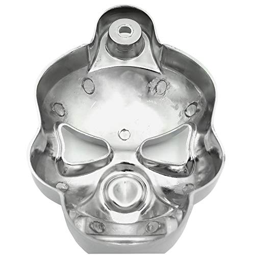 Httmt Mt246-005- Chrome Skull Horn Cover Compatible With Harley Big Twins V-Rods Stock Cowbell 1992-2020 #TOP1