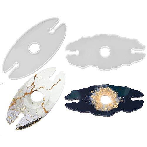 Moldes de resina epoxi Velidy Moldes de silicona para vinos y vinos Moldes Epoxi para Botellero Posavasos 2 piezas