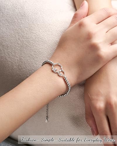 Tarsus Eternal Love Connected at Heart Interlocking 2 Circles Bracelet - Sister Gifts for Birthday, Christmas, Big and Little Sisters3