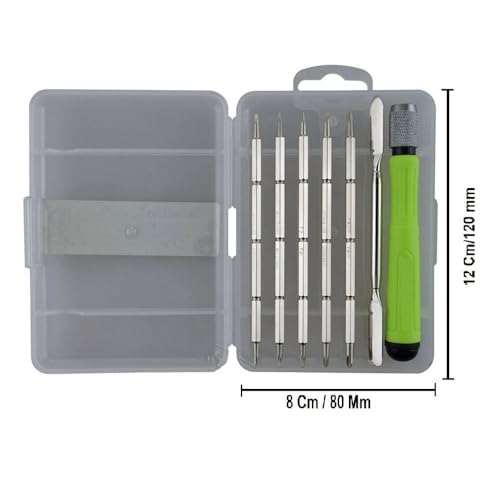 Image of 6 in 1 Reversible Precision Screwdriver Tools Kit with Phillips PH00 PH0 PH1 Torx T8 T10 Slotted for Mobile Phone, iPhone, Tablet, Laptop and Smart Gadgets (Multi Color)