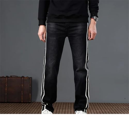 Men's Loose Straight Street American Sports Style Denim Pants2