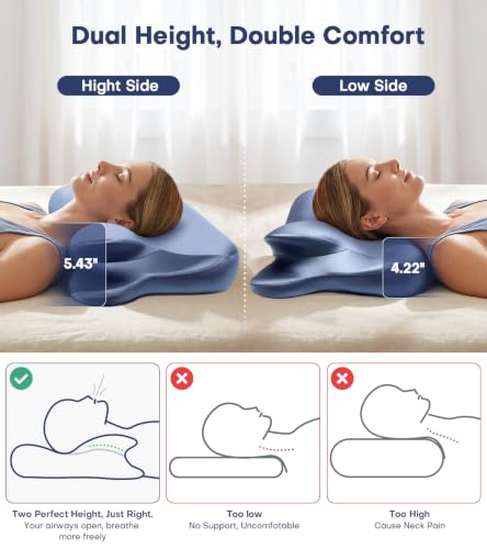 2026 Cooling Gel Memory Foam Pillow, Cervical Neck Pillow for Pain Relief - image 4