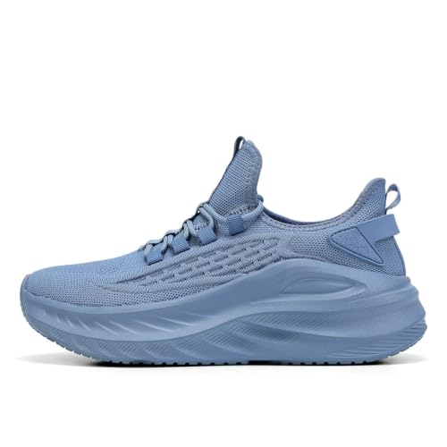 Image of Pozvnn Mens Walking Shoes Fashion Tennis Walking Slip on Sneakers Casual Gym Workout Lightweight Comfortable Trainers