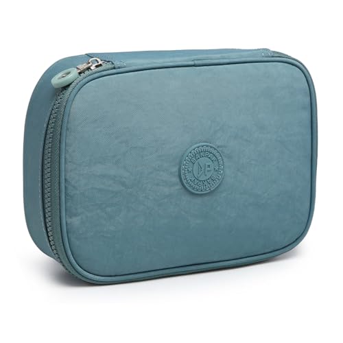 Estojo Box Organizador Divisórias Escolar Infantil Juvenil Adulto (Azul Claro)