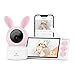 ANNKE Babyphone, Kamera, Videomonitor für Babys mit 5,5 Zoll (14 cm) LCD-Display, PT Kamera 3 MP, App-Steuerung für iOS & Android, 4-facher Zoom, intelligente Erkennung, Netzerinnerung