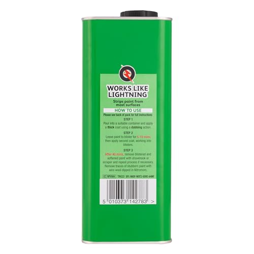 Nitromors Original Paint Stripper, Varnish & Lacquer Remover, for Wood, Metal & Concrete, 4 L