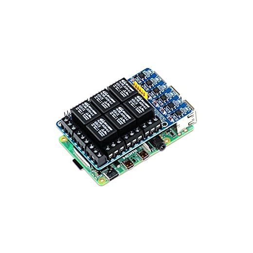 PiRelay 6 Modulo Relè di Alimentazione per Raspberry Pi, 6 Canali Relè Shield per Raspberry Pi, Relè HAT Scheda Relè di Espansione per Raspberry Pi 4B/3B+/3B/2B/B+/A+